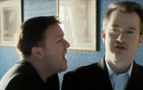 Ricky Gervais and Robin Ince