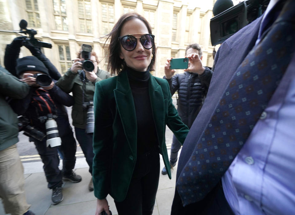 Eva Green arrives at the Rolls Building, London, for her High Court legal action over payment for a shuttered film project. The actress is suing production company White Lantern Films over the shuttered British film project A Patriot. Picture date: Monday January 30, 2023. (Photo by Yui Mok/PA Images via Getty Images)