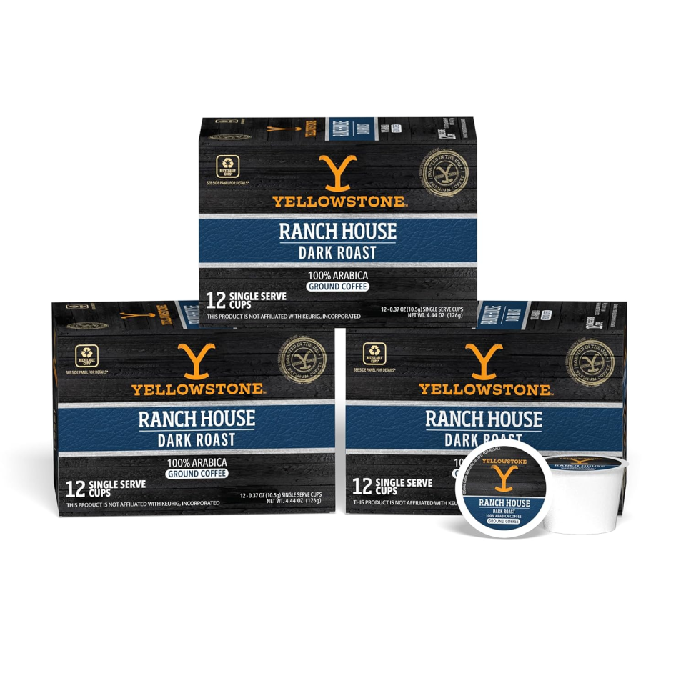 Yellowstone Ranch House Dark Roast K-Cups, 36-Count Pack