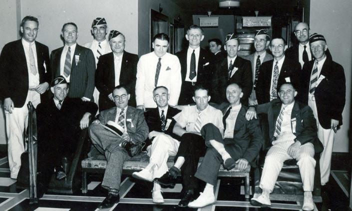 Howard Claypoole met with some of his fellow soldiers for the last time at the Third Division's Convention in July 1939 at the Hotel St. George in New York.
