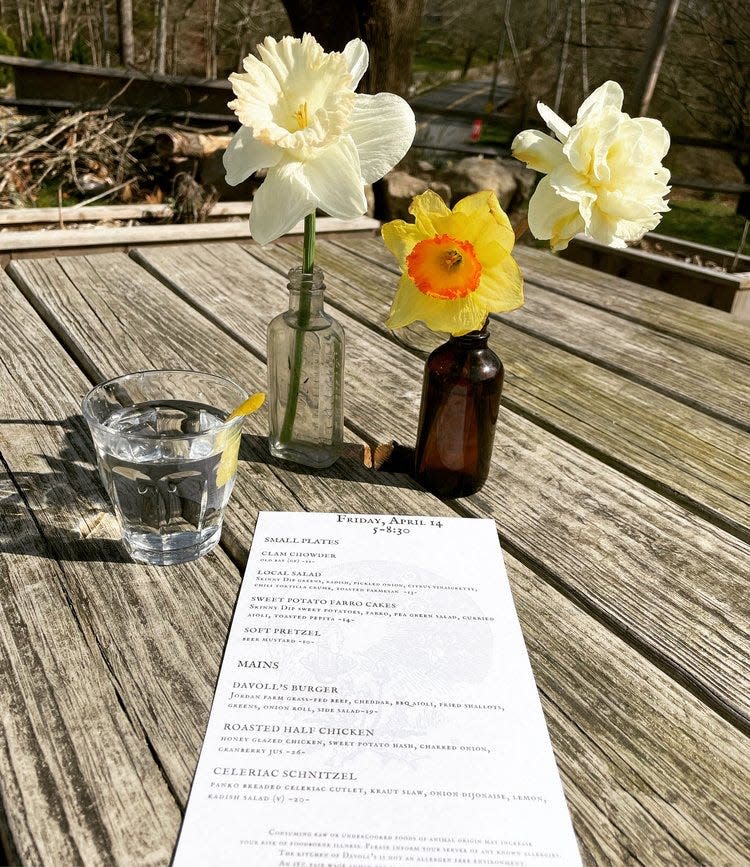 Outdoor dining has returned to Davoll's General Store, 1228 Russells Mills Road, South Dartmouth.