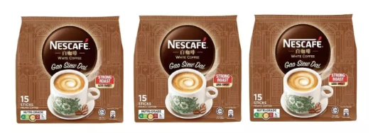 Nescafe White Coffee Gao Siew Dai, 15's x 31g comes in a Bundle of 3