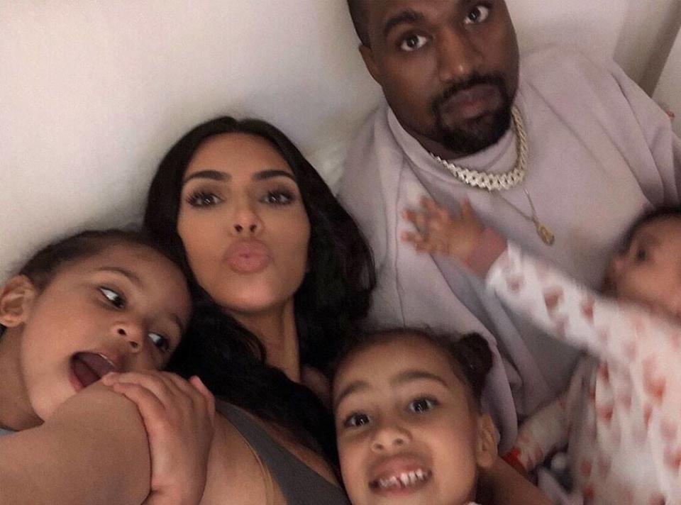 Kim Kardashian, Saint West, North West, Kanye West, Chicago West