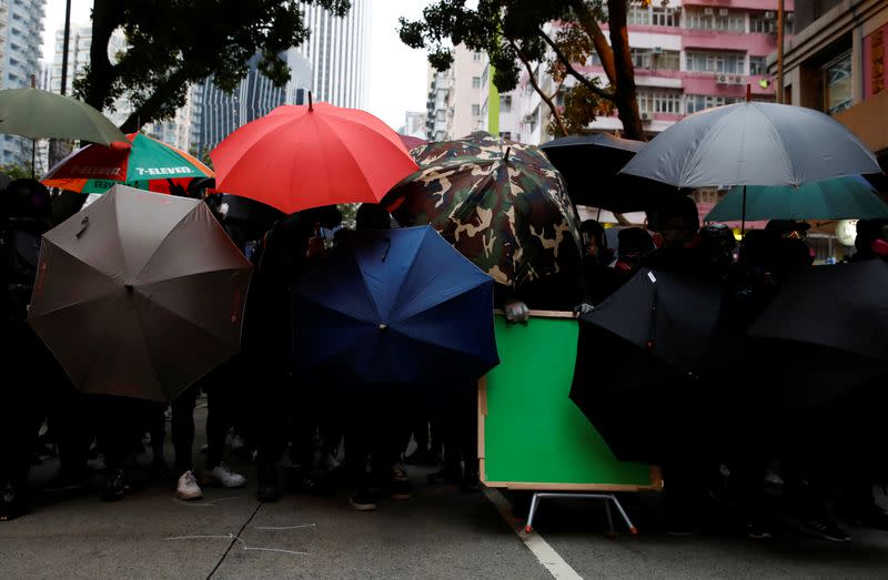 Anti-government New Year's Day demonstration in Hong Kong