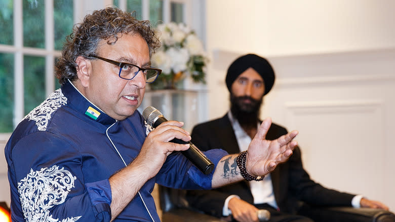 Vikram Vij giving speech