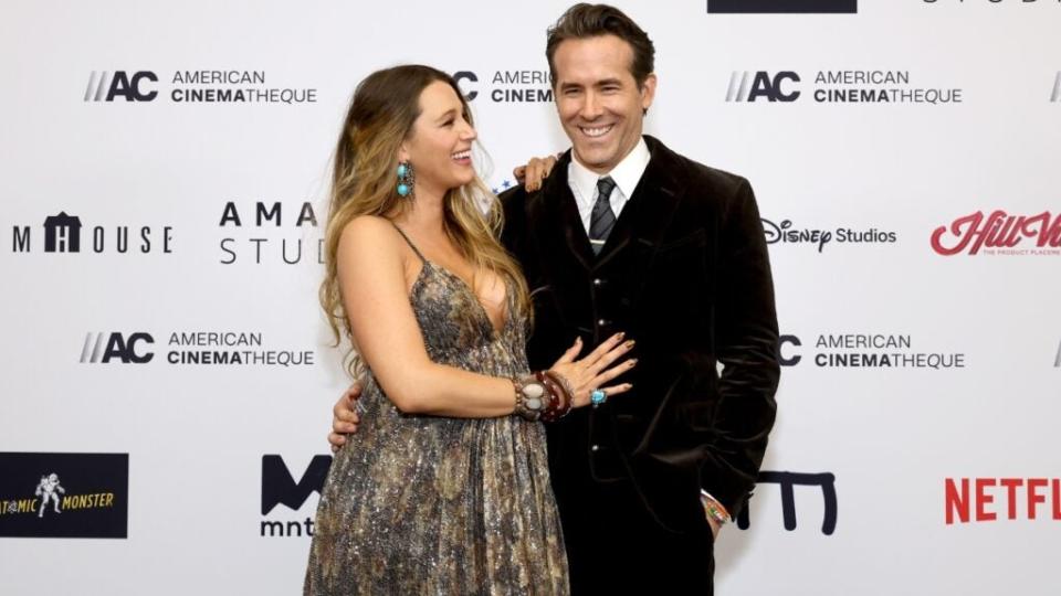 Blake Lively and honoree Ryan Reynolds attend the 36th Annual American Cinematheque Awards at The Beverly Hilton.