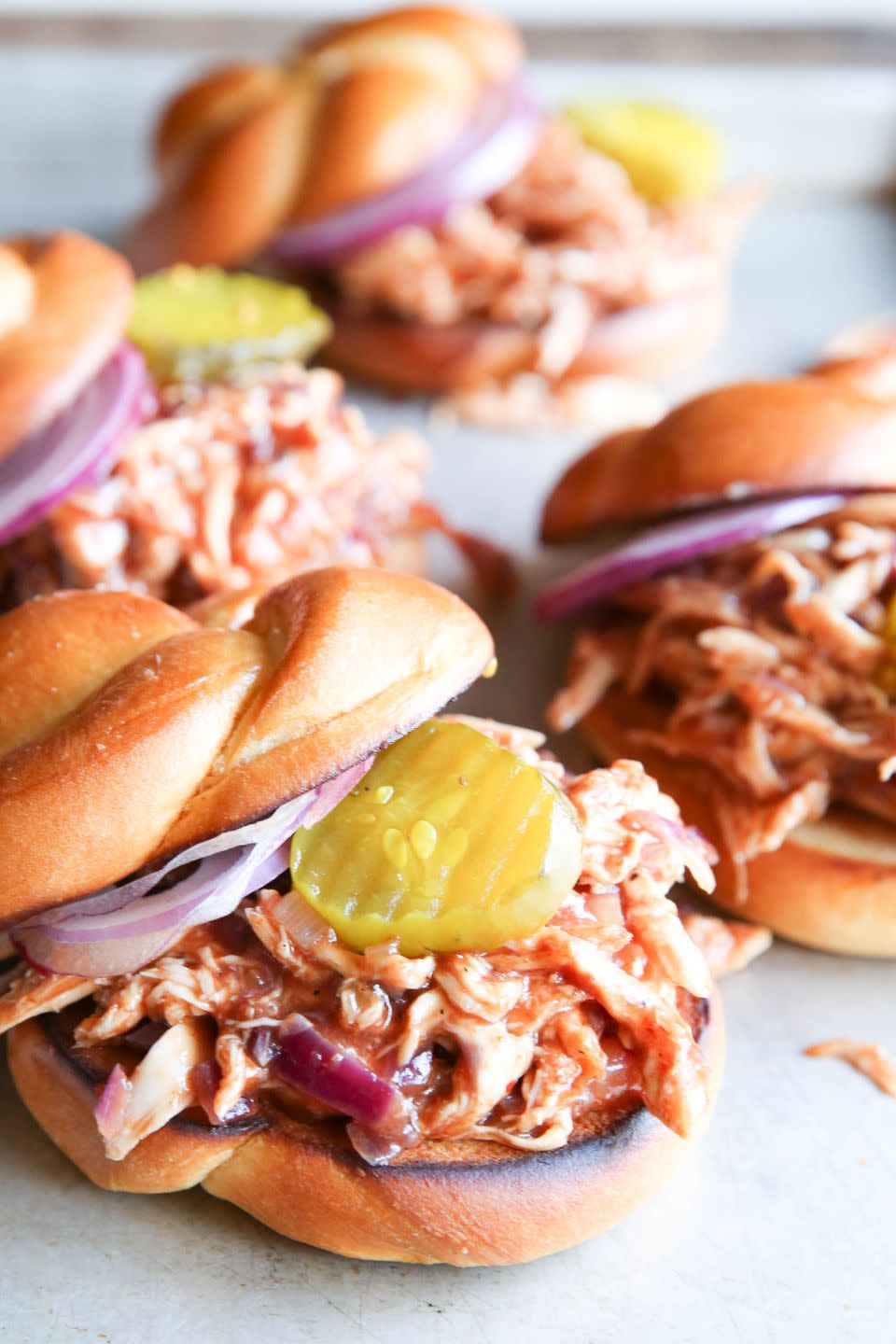 BBQ Pulled Chicken Sandwiches