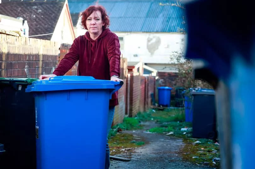 Julie was fined after admitting she left her bins in the unadopted back alley behind her home -Credit:Pete Stonier / Stoke Sentinel