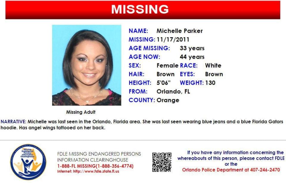 Michelle Parker was last seen in Orlando on Nov. 17, 2011.