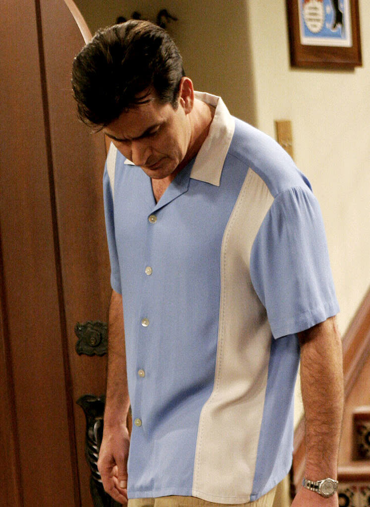 Charlie Sheen in Bowling Shirts