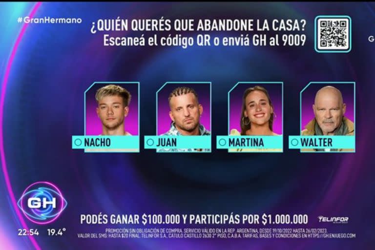 Los nuevos nominados de Gran Hermano (Foto Telefe)