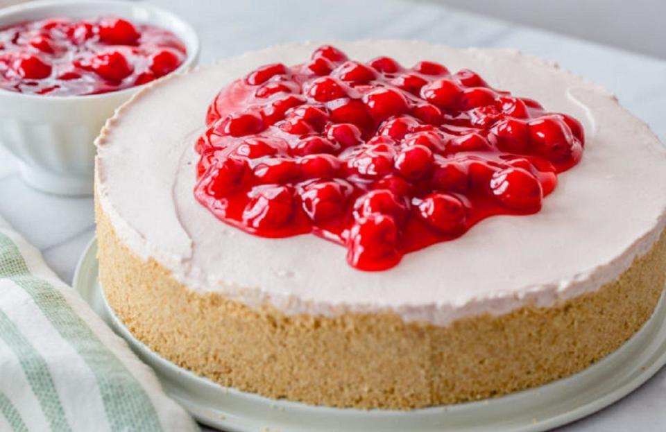 No-Bake Tart Cherry Cheesecake