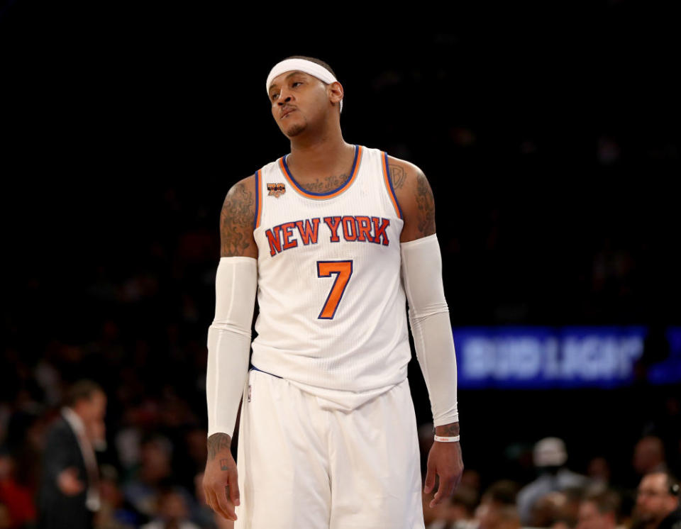 Carmelo Anthony reminds us that a picture is worth 1,000 words. (Getty Images)