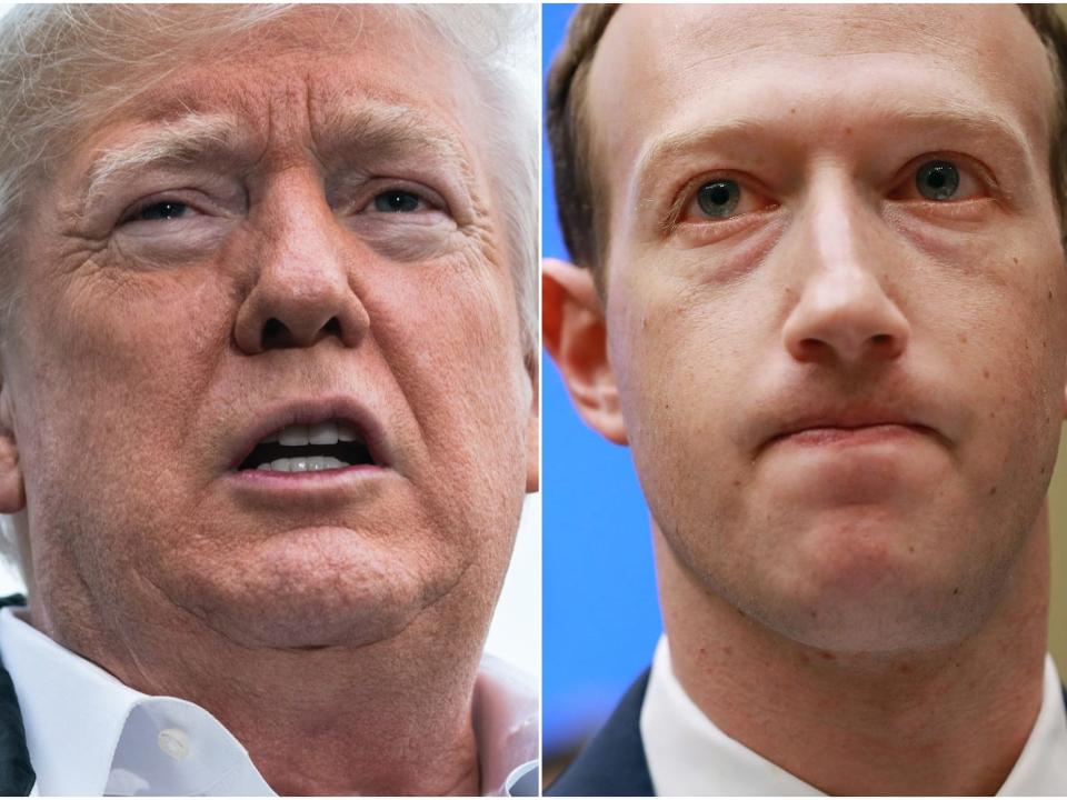 Donald Trump Mark Zuckerberg