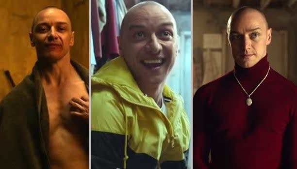 James McAvoy plays multiple personalities