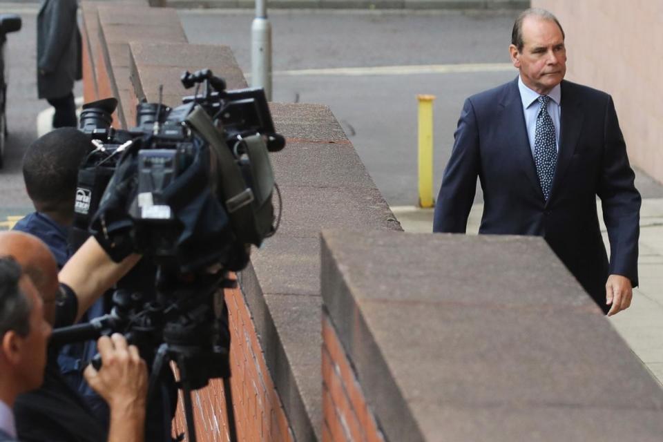 Sir Norman Bettison arrives at court (Getty Images)