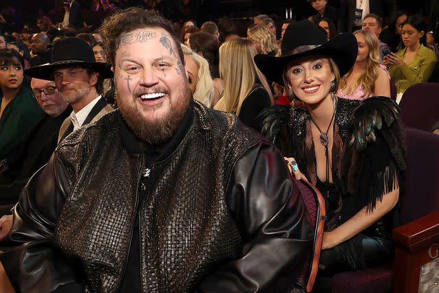 <p>Kevin Mazur/Getty</p> Jelly Roll and Lainey Wilson at the iHeartRadio Music Awards in Los Angeles in April 2024