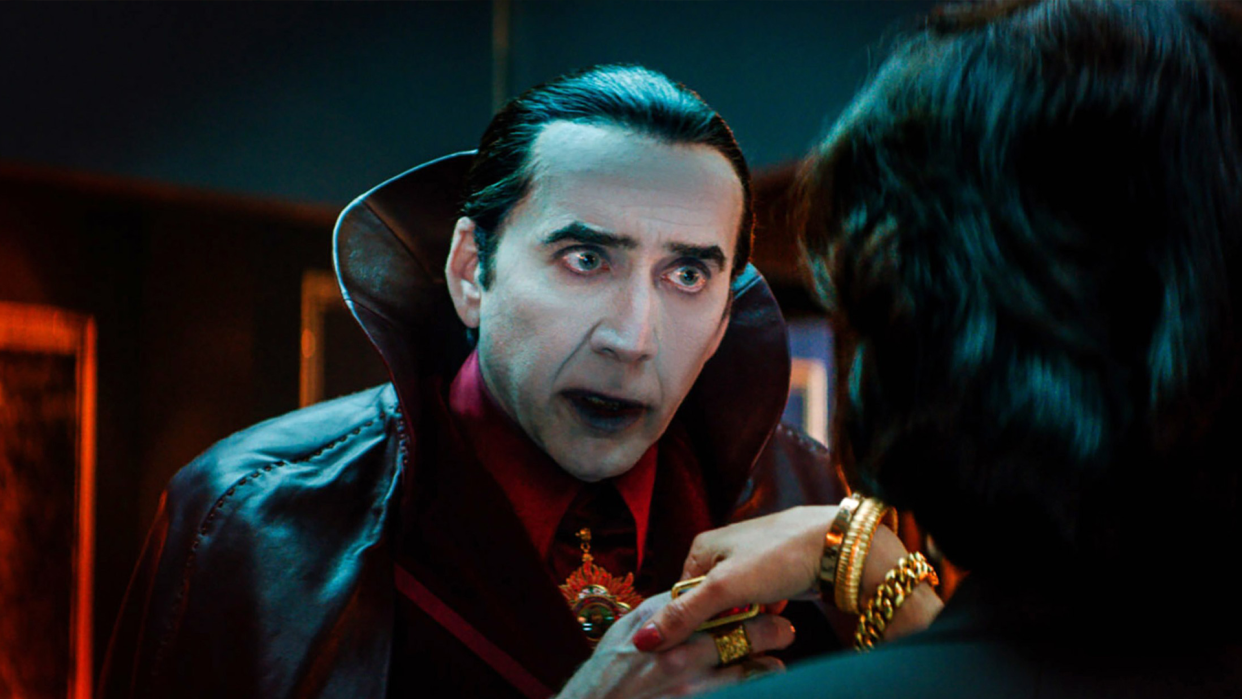 Nicolas Cage as Count Dracula in Renfield. (Photo: Universal/Courtesy Everett Collection)