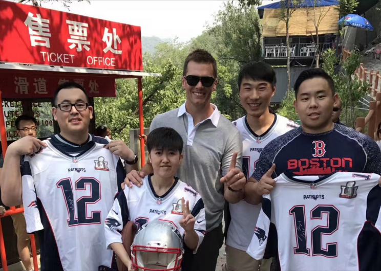 Tom Brady meets Patriots fans in China. (via Patriots)