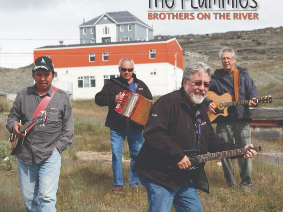 From left: Simeon Asivak, Richard Dyson, Tunker Campbell and Leander Baikie. The Flummies is a group of Indigenous musicians based in Labrador.  (Submitted by Leander Baikie - image credit)