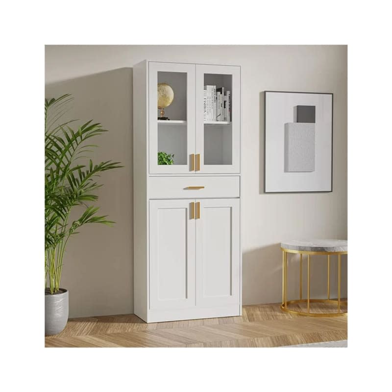 Cozy Castle Tall White Display Cabinet