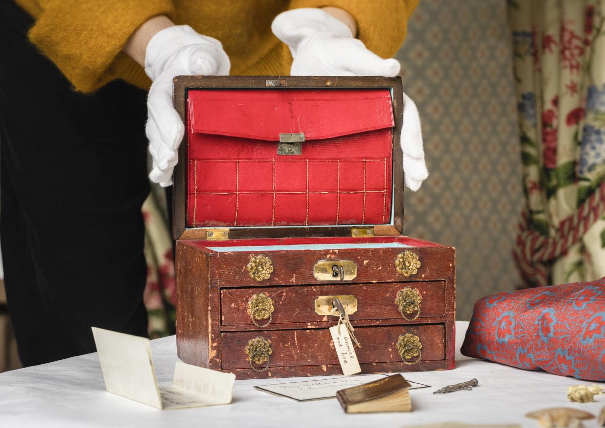 The keepsake box which once belonged to the daughters of scientist Charles Darwin (English Heritage)