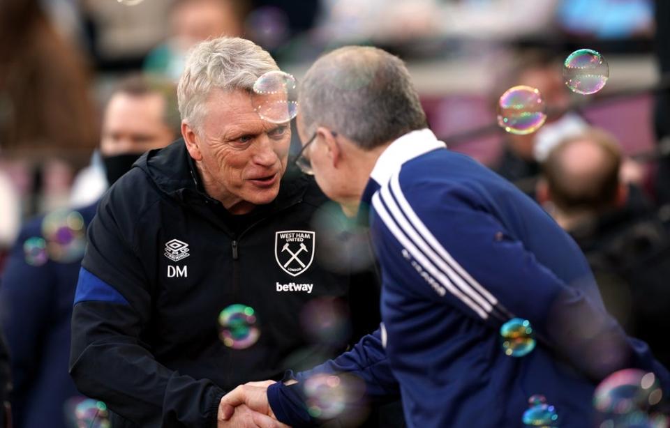 West Ham boss David Moyes and Leeds counterpart Marcelo Bielsa have had contrasting campaigns so far (PA) (PA Wire)