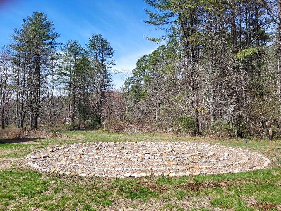 This is a photo of the Bluebird Labyrinth at Holmes State Forest.