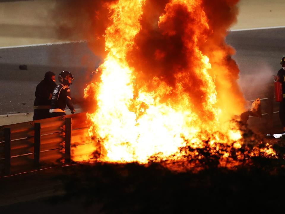 Romain Grosjean crash