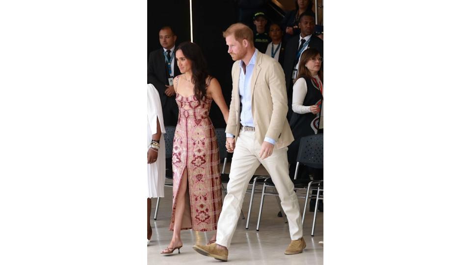 Prince Harry and Meghan Markle during their ongoing tour of Colombia