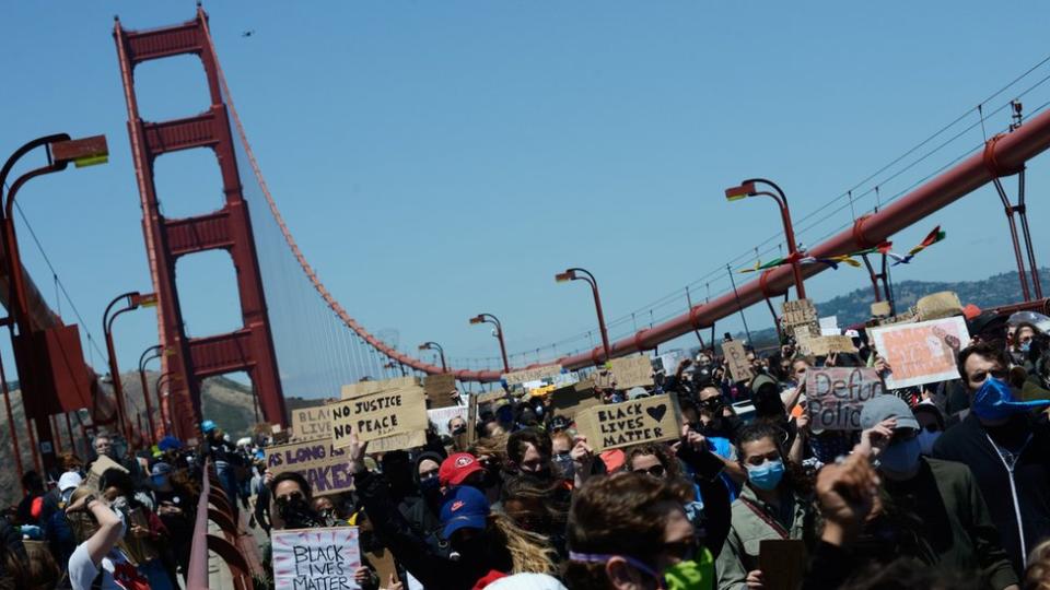 Manifestantes en San Francisco
