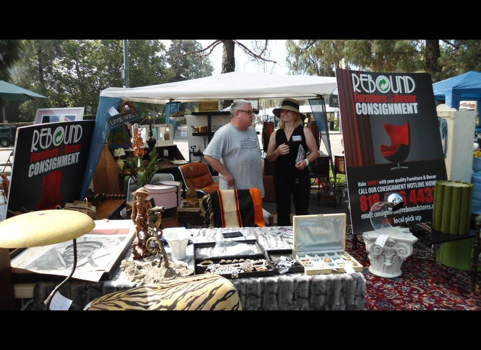 Here, Jeanne and Faye took their Rebound show on the road -- setting up a temporary shop at a vintage market. 