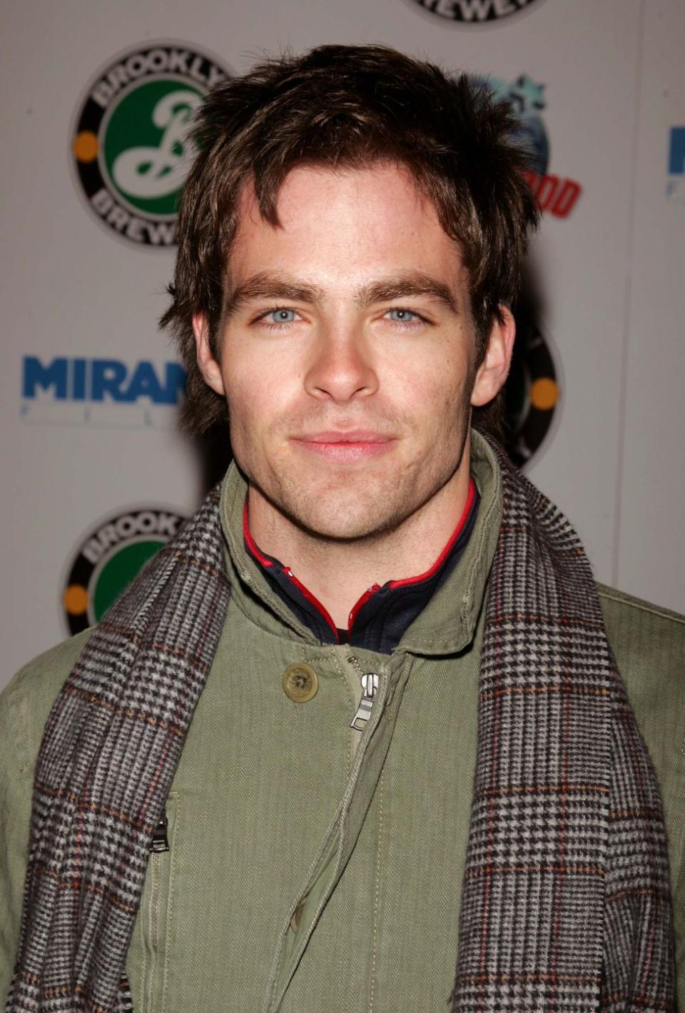 <p>Chris Pine's dark brown hair color and strong brows have been part of his signature look for years.</p>