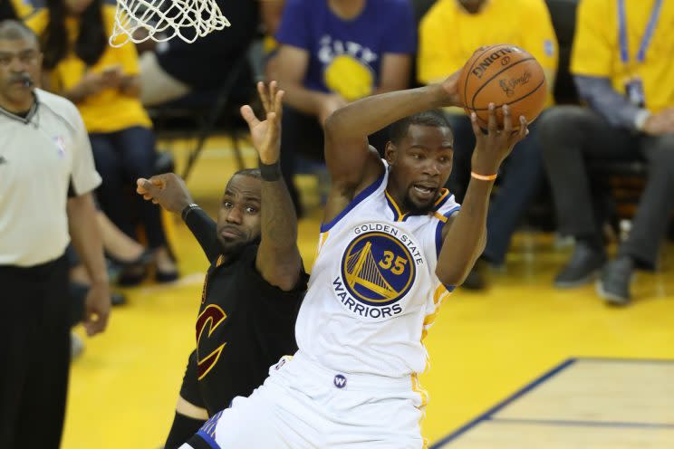 Kevin Durant has put the Warriors on a whole new level. (AP)