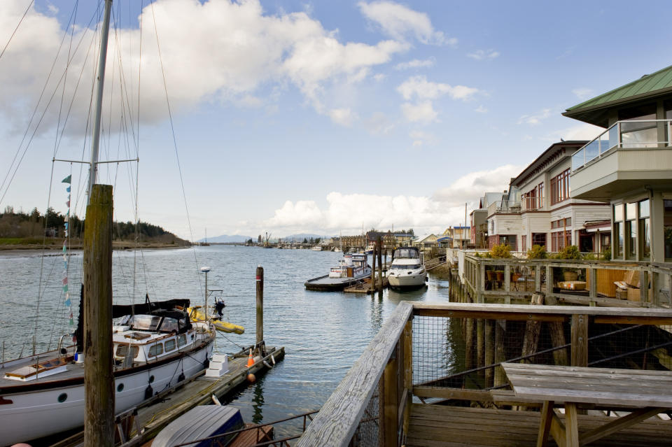 A quiet harbor in La Conner, WA.