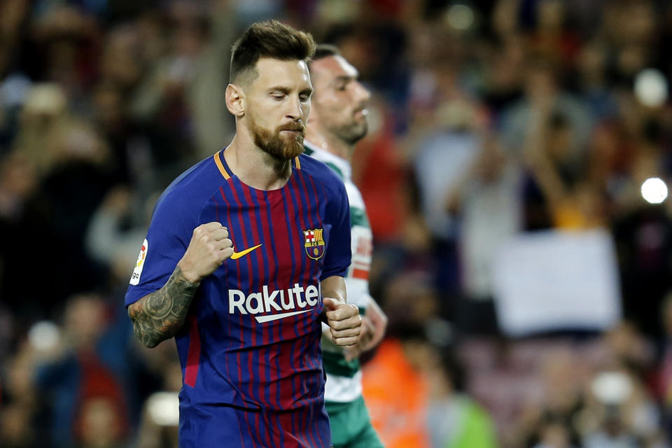 Quadruplé pour Messi contre Eibar (AFP).