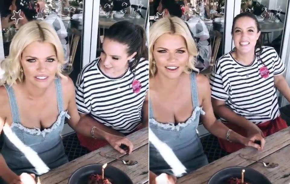 Sophie Monk shared birthday celebrations with her girl pals on Tuesday, but boyfriend Stu Laundy was nowhere to be seen. Source: Instagram