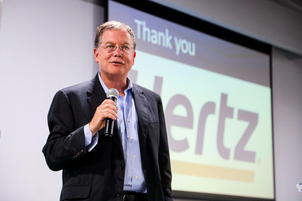 Stephen Scherr, CEO of car-rental firm Hertz, was on hand recently to announce they were donating a minivan to The Boys and Girls Clubs of Lee County.  On Tuesday, he announced the company's plans to buy up to 175,000 electric vehicles from GM.