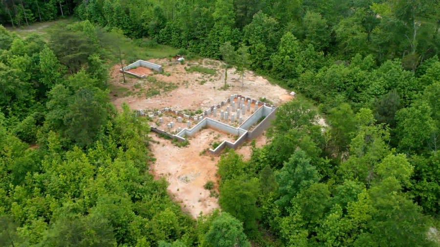 This property located along Barbary Place in Lincoln County, belongs to Daniel and Melissa Hale. The Hales contracted with Mario Cotto in October 2021 and their home was supposed to be finished in October 2022.