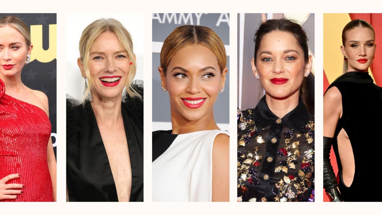  32 ways to wear a red lip as inspired by our favourite celebrities . 