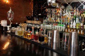 bitters and infusions on bar...