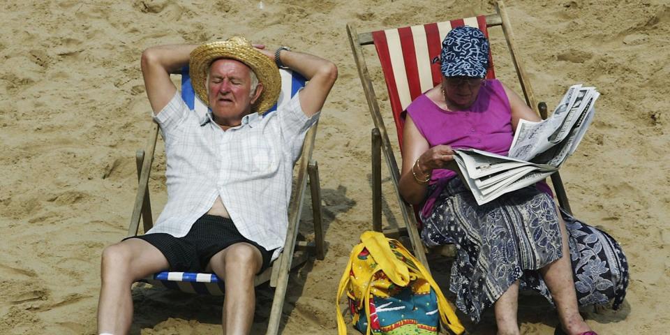 retirement beach old people