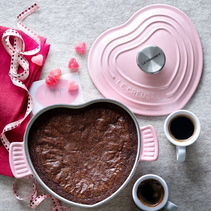 A heart-shaped Le and everything you need for a Valentine's Day