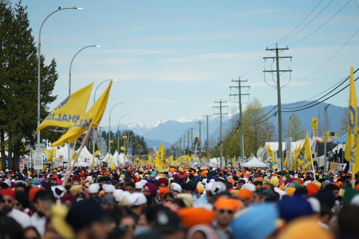More than 550,000 people attended a Vaisakhi parade in Surrey on Saturday, with organizers saying it is the largest such celebration in the world. (Allistair Brown/CBC - image credit)