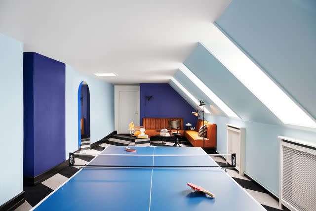 <p>COURTESY OF COCO HOTEL</p> The table-tennis room at the Coco Hotel.