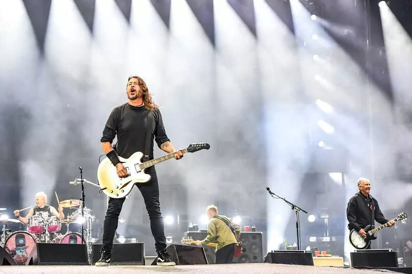 Foo Fighters kick off their UK tour at Old Trafford in Manchester on 13 June 2024.