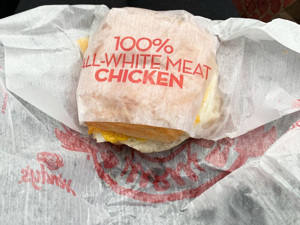 Wendy's breakfast  wrapping