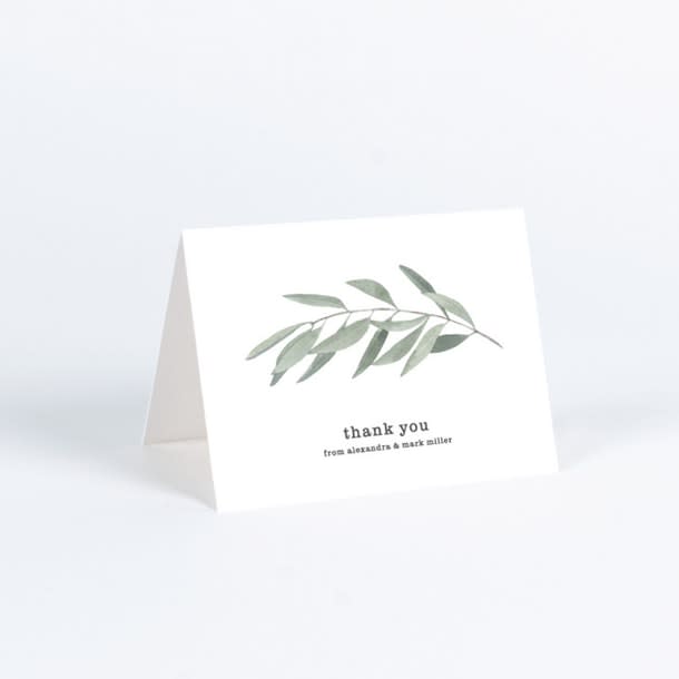 3) Olive You Wedding Thank-You Cards