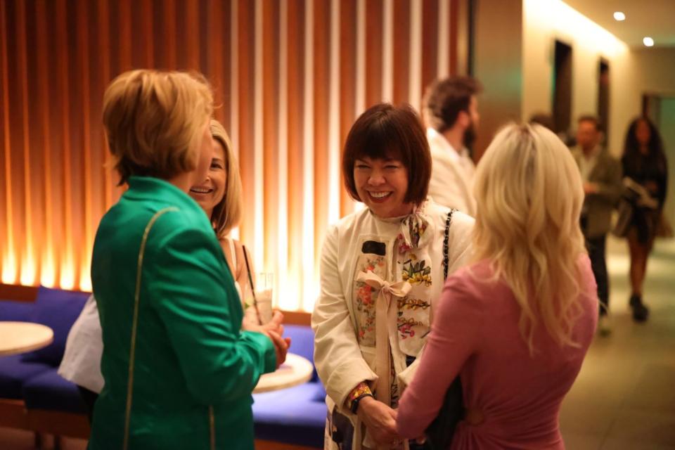 Sharon Waxman, Alex Von Bargen, Debra Downing, and Molly Downing at TheWrapBook Launch Party 2024