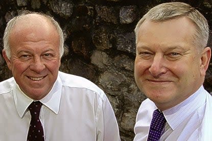 Other projects: Stephen Lansdown, right, with co-founder Peter Hargreaves